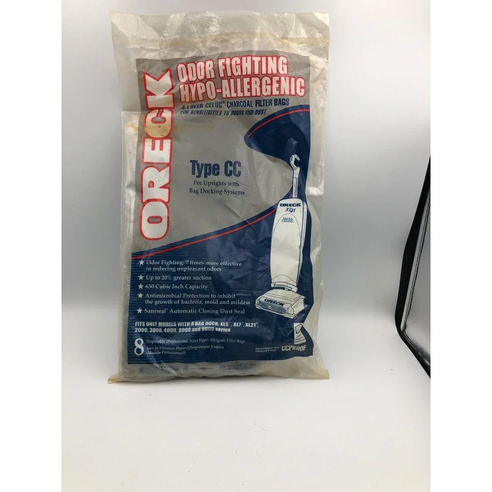 ORECK Type CC 4 Layer Celoc Charcoal Filter Type CC Vacuum Bags CCPK80F 10 total